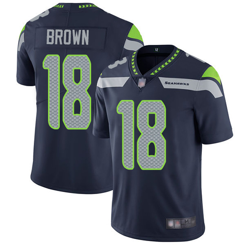 Seattle Seahawks Limited Navy Blue Men Jaron Brown Home Jersey NFL Football #18 Vapor Untouchable->youth nfl jersey->Youth Jersey